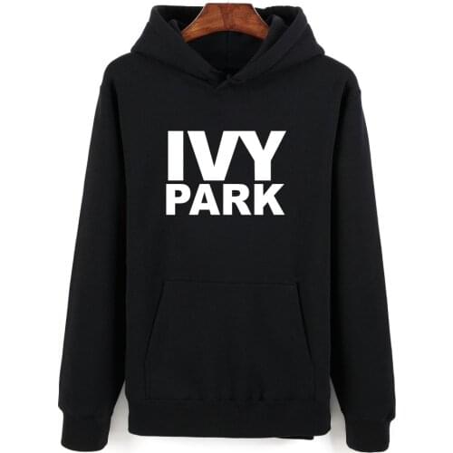 Beyonce IVY Park Fashion Theme Winter Women Hoodies Sweatshirts Set Sleeve Letters Sweatshirt Lady Hoodies Black Casual Clothes