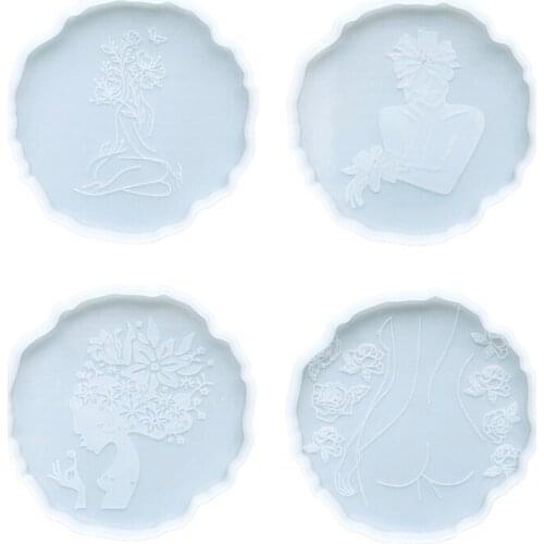 Body Line Art Irregular Coaster Epoxy Resin Mold Cup Mat Mug Pad Silicone Mould DIY Crafts Home Decorations Casting Tools