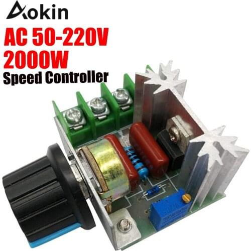 Speed Controller AC 50-220V 25A 2000W Motor Controller SCR High-power Electronic Voltage Regulator Module Motor LED Dimmers