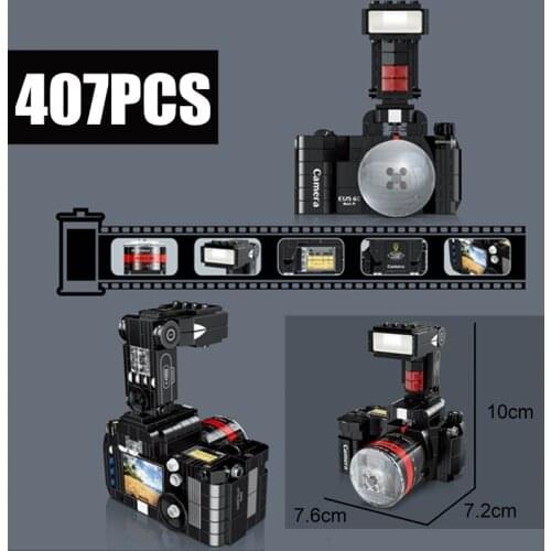 New Ideas City Creative Technical Digital Camera Building Block Creator MOC Model DIY Bricks Educational lepining Toys Christmas
