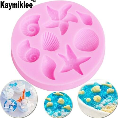 M190 Conch Shells Silicone Mold Fondant Mould Cake Decorating Tools Chocolate Gumpaste Mold, Sugarcraft, Cake Decorating Set