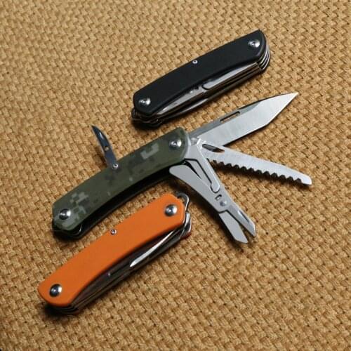 TWO SUN TS206 14C28N blade Multifunction Survive Multi Tool Purpose Pocket Knife Outdoor camping tools Wood Saw Scissors