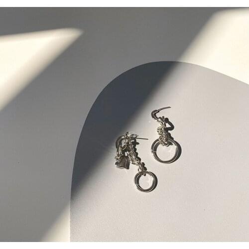 ​ZDMXJL 2021 New Fashion Womens Earrings Fine Metal Chain Heart Eardrop Earrings For Women Girl Party Gifts Jewelry Wholesale