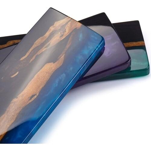 Resin Wooden Wrist Rest Pad For Mechanical Keyboard Grey Purple Blue Palm Rest 60 87 104 Keyboard Wood Tray Pads