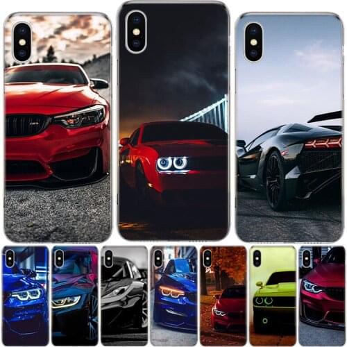 Blue Red Car Phone Case For iphone 12 MIni 11Pro MAX XS 8 7 6 6S Plus X 5 5S SE XR SE 2020 Cover Shell Coque