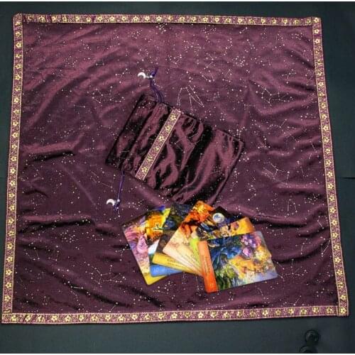 Ta-rot Tablecloth Divination Ta-rot Card Pad Pendulum Ma-gic Ta-rot Altar Table Cloth Board Game Velvet Ta-rot