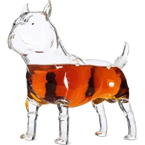 Dog Pug Animal Whiskey and Wine Decanter Beautiful Profile of A Pug Dog 500ml - Whiskey, Wine Scotch or Liquor Decanter