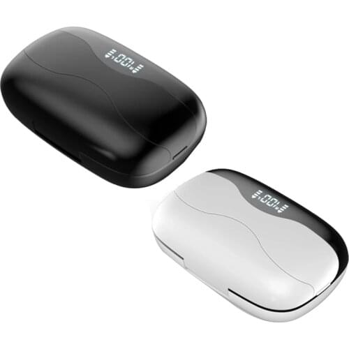 TWS Bluetooth 5.0 Earphone Wireless Earbuds Headphones 2 in 1 Power Bank 9D Press Control with LED Display