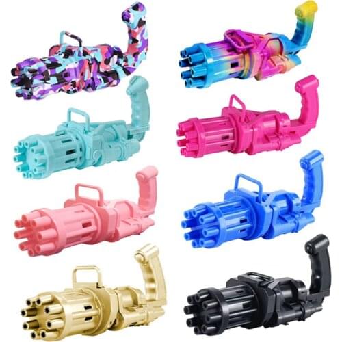 Summer Smoke Magic Bubble Machine Electric Automatic Soap Bubble Blower Maker Gun Kids Outdoor Toys Birthday Gift