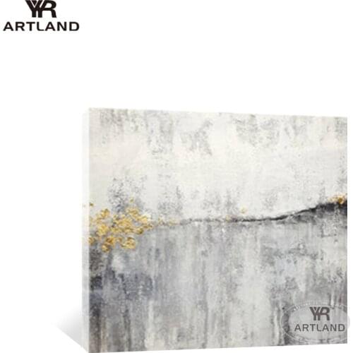 High quality Nordic modern abstract Hand painted oil painting on canvas gold gilding picture for living room bedroom no framed