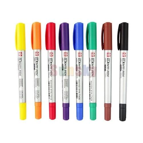 Japan 8 color SAKURA double head color line pen,handing painting markers,1.0mm sakura oil markers,waterproof,office marker pens