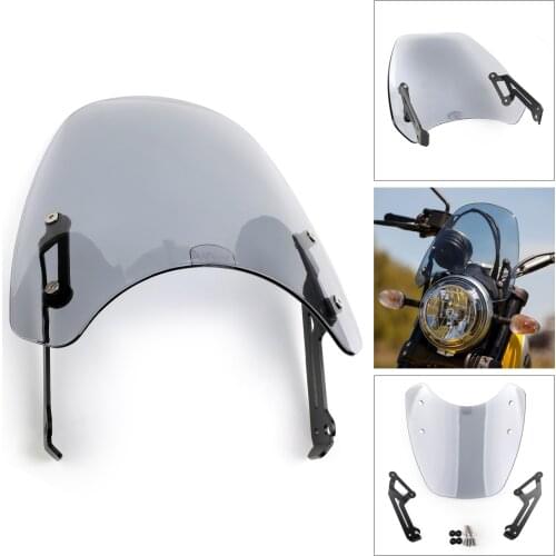 Artudatech Motorcycle Windshield Wind Defector Protection For Ducati Scrambler 400 800 2015 2016 2017 2018 Accessories