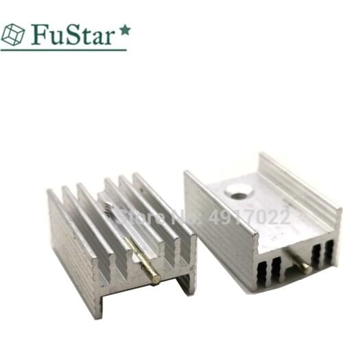 10P 15*10*20mm Transistor TO220 Heatsink Radiator With Needle hjxrhgal For Transistors TO-220 white 20*15*10 mm Special radiator
