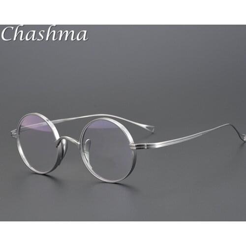 2020 Vintage Pure Titanium Glasses Frame Men Round Optical Myopia Prescription Eyeglasses Frame Women Luxury Brand Small Eyewear