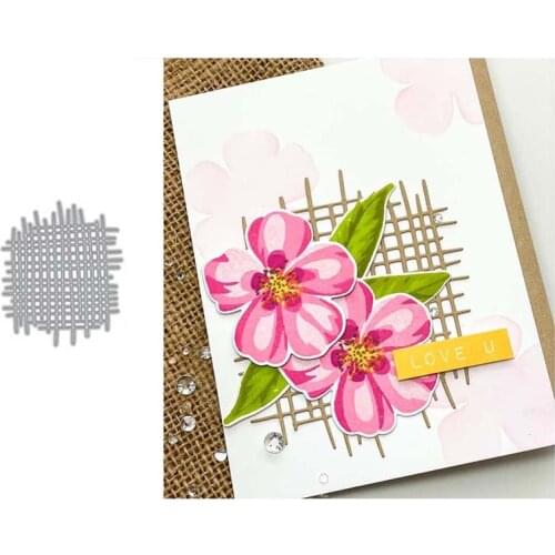 2021 Cross Grid Background Metal Cutting Dies for Scrapbooking Stencil Knife Mould Blade Punch Model Craft Decoration Template