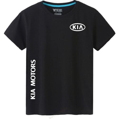 2021 Summer New Styie Fashion for male regular tops Short Sleeve KIA MOTORS T-Shirt men solid T shirts Tops