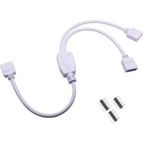 5pin RGBW Connector HUB 1 to 2 3 4 Port Splitter Female Extension Wire Cable For SMD 5050 RGBW RGBWW LED Strip with 5 Pin Plugs