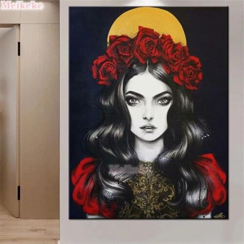 5D Diamond Painting Portrait girl Cross Stitch Diamond Embroidery Kit Mosaic Diamond Art Wall Poster Home Decor Arts and Crafts