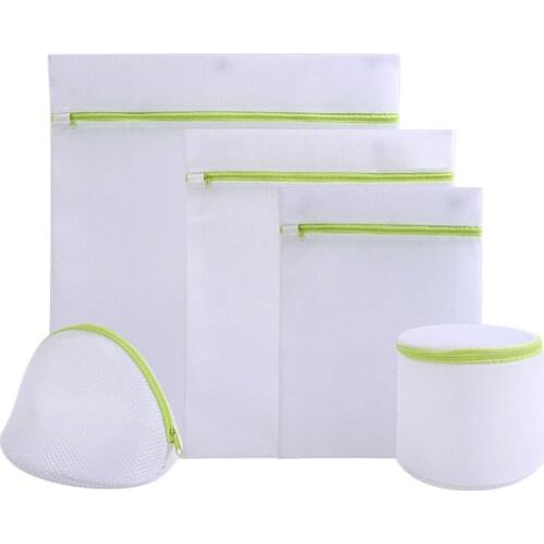 6Pcs Laundry Bag, Zipper Protection Reusable Various Sizes Mesh Washing Accessory