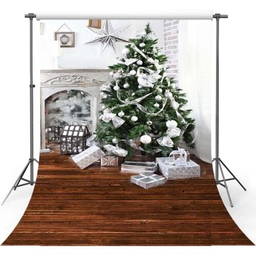 Avezano Christmas Tree Backdrops Winter Gift Fireplace Bells Stars Decor Banners Photography Background Photo Studio Photozone