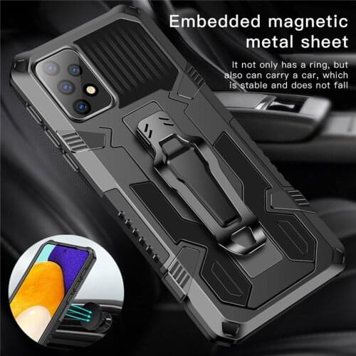 Armor Case For Samsung Galaxy A52 Shockproof Stand Holder Belt Clip Holster Cover For Samsung A52 5G SM-A526B 4G SM-A525F Coque