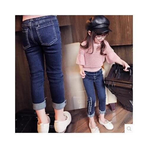 3 4 5 6 7 Years skinny Jeans For kids Girls baby 2018 Spring autumn Slim Kids Denim Pant Casual Skinny Teens Trousers