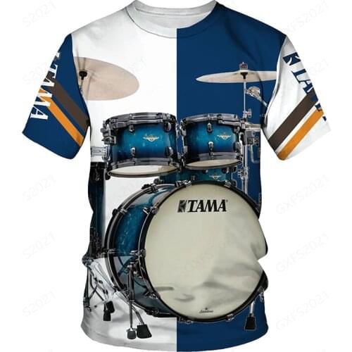 2021 Shelf Drum Pattern Printing 3D T-Shirt Cool Man Summer Best Choice Party Street Fashion Hip Hop T-Shirt New Hot Sale 6xl