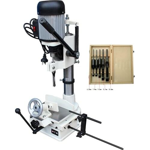 JCM 361A woodworking mortising machine 750W mini cnc cutting drilling hole tenon 6~15MM