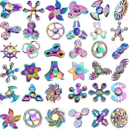 Chinese Knot Rainbow Colorful Bullet Creative Fidget Spinner Hand Spinner For Focus Reduce Autism ADHD Stress Toys