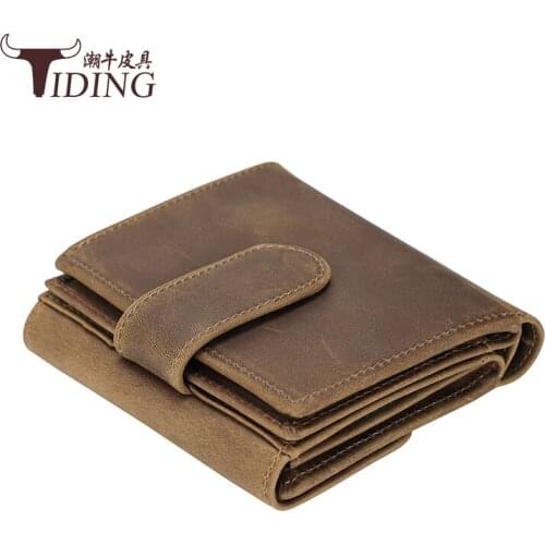 Men Women Organizer Wallets Bag Real Leather Vintage Fashion 2021 Money Clips Card Holders Coin Purse Clutch Wallet Bag