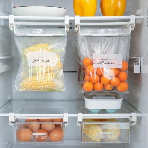 Kitchen Refrigerator Organizer Shelf Drawner Hanging Storage Container Retractable Drawer Space Saver Slide Fridge Storage Rack