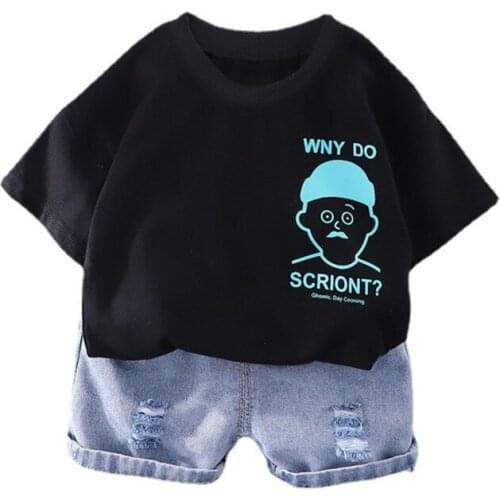 Summer Kids Cartoon Clothes Children Boys Girls Fashion T Shirt Shorts 2Pcs/sets Baby Infant Clothing Toddler Casual Tracksuits