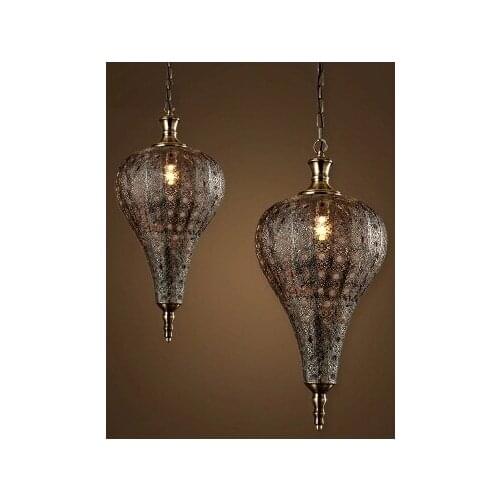 Loft Style Hollow Iron Droplight Vintage LED Pendant Light Fixtures For Dining Room Hanging Lamp Home Decor Indoor Lighting