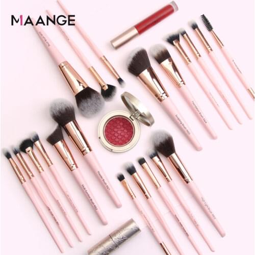 MAANGE 7/14/15/18/22 Pcs Professional Makeup Brush Set Foundation Powder Concealer Contour Eyeshadow Blending Make Up Brush Kits