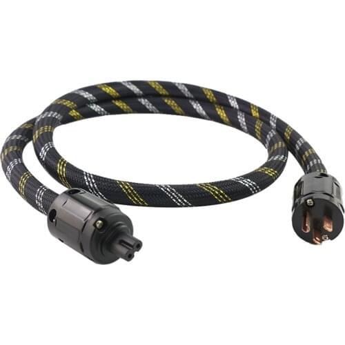 Copper Plated Power Cord Cable With Red Copper Plated US Power Plug&Figure 8 IEC Female Connector For CD Amplifer DVD