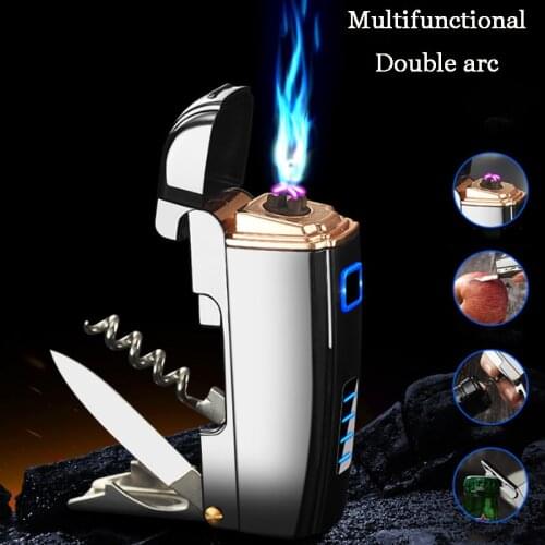Metal Windproof Electric Lighter Gadgets For Men USB Charging Creative Cute Cool Lighters Dropshipping Suppliers