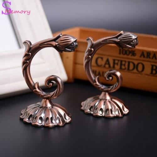 Mini Flower Curtain Tie Back Metal Tieback Holders Wall Hooks Hanger Accessories Home Decor