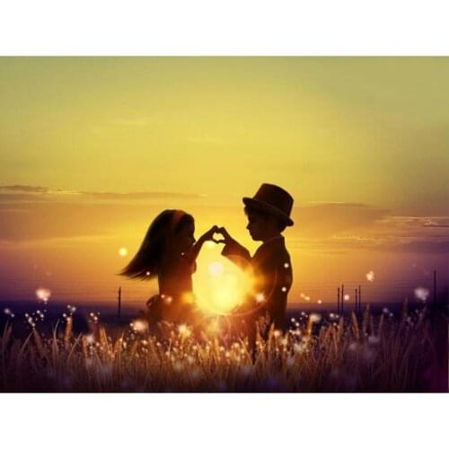 DIY Friendship in the Sunset Painting Diamond Painting Cross Stitch Diamond Embroidery Home Decoration Gift Handcraft JX135