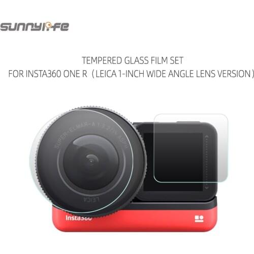 Sunnylife Tempered Glass Film Set Screen Film Leica 1-Inch Wide Angle Lens Film for Insta360 ONE R