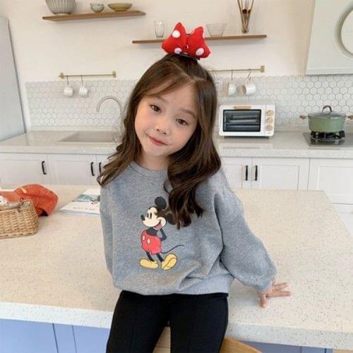 Autumn Winter Childrens Clothing Disney Mickey Mouse Kids Casual Sweaters Baby Boys Girls Hoodies Cotton Pullovers For Child