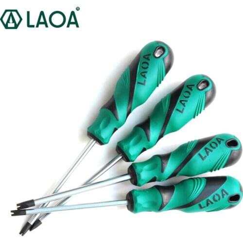 1pcs Free Shipping LAOA Double Color Handle Hexagon Torx Screwdriver Special Screwdriver Hand Tool
