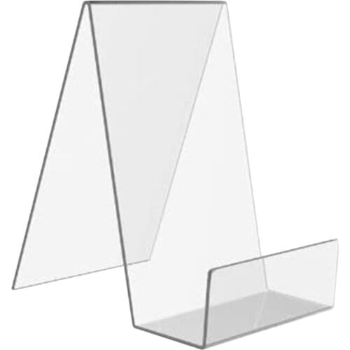 1Pcs Book Display Stand Desktop Book Holder Transparent Acrylic Book Shelf Vertical Book Textbook Display Stand Transparent