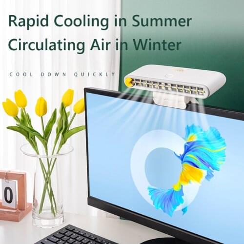 Screen Hanging Fan USB Rechargeable Office Bedroom Laptop Phone Holder Fan Heat Sink PC Computer Desktop Cooling Accessories
