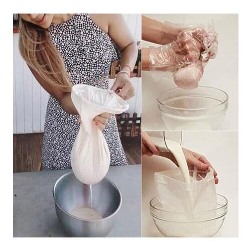 20X30cm Practical Food Nut Milk Tea Fruit Juice Coffee Wine Nylon Mesh Net Strain Herb Liquid Filter Bag Kitchen Accessories