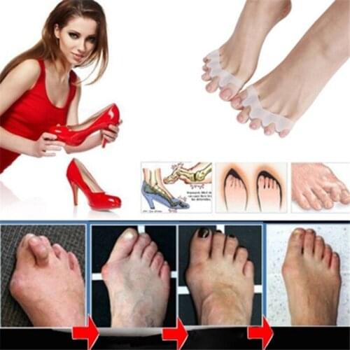 Silicone Gel Hallux Valgus Correction Toe Separators Foot Care Gel Bunion Protector Toe Separators Orthopedic Straightener