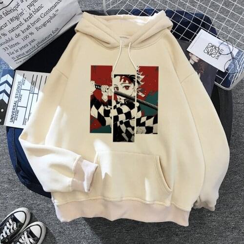 Anime Japan Kawaii Cartoon Demon Slayer Hoodie Men/Women Sweatshirt Kimetsu Tanjiro Nezuko Printing Pullovers Harajuku Tops