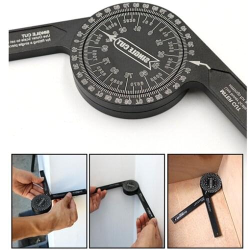 360 Degree Miter Saw Protractor Angle Measuring Transfer Rule High Accuracy Angle Finder Gauge Goniometer Measuring Ruler Tool