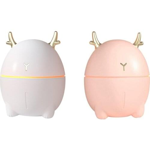 Air Humidifier Cute Deer Shape Water Sprayer Aroma Oil Diffuser Night Light Household Aromatherapy For Home Office