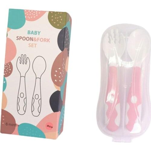 Toddler Forks And Spoons For Self-Feeding Kids And Infant Training Cutlery Utensils Set Feeding Learning Tableware