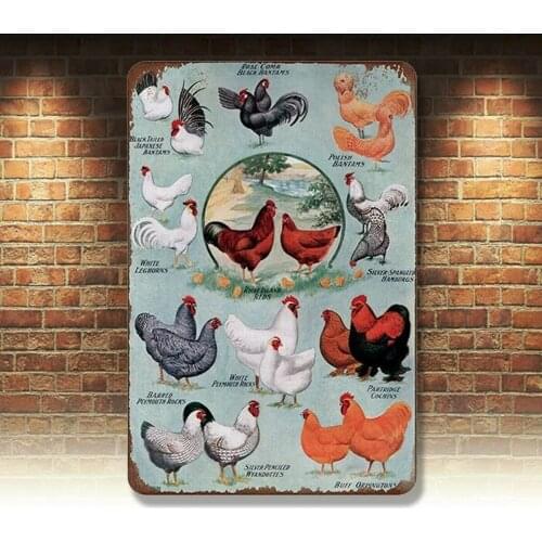 Retro Vintage Metal Tin Signs Animal Plaque Art Plate Customization Wall Decor